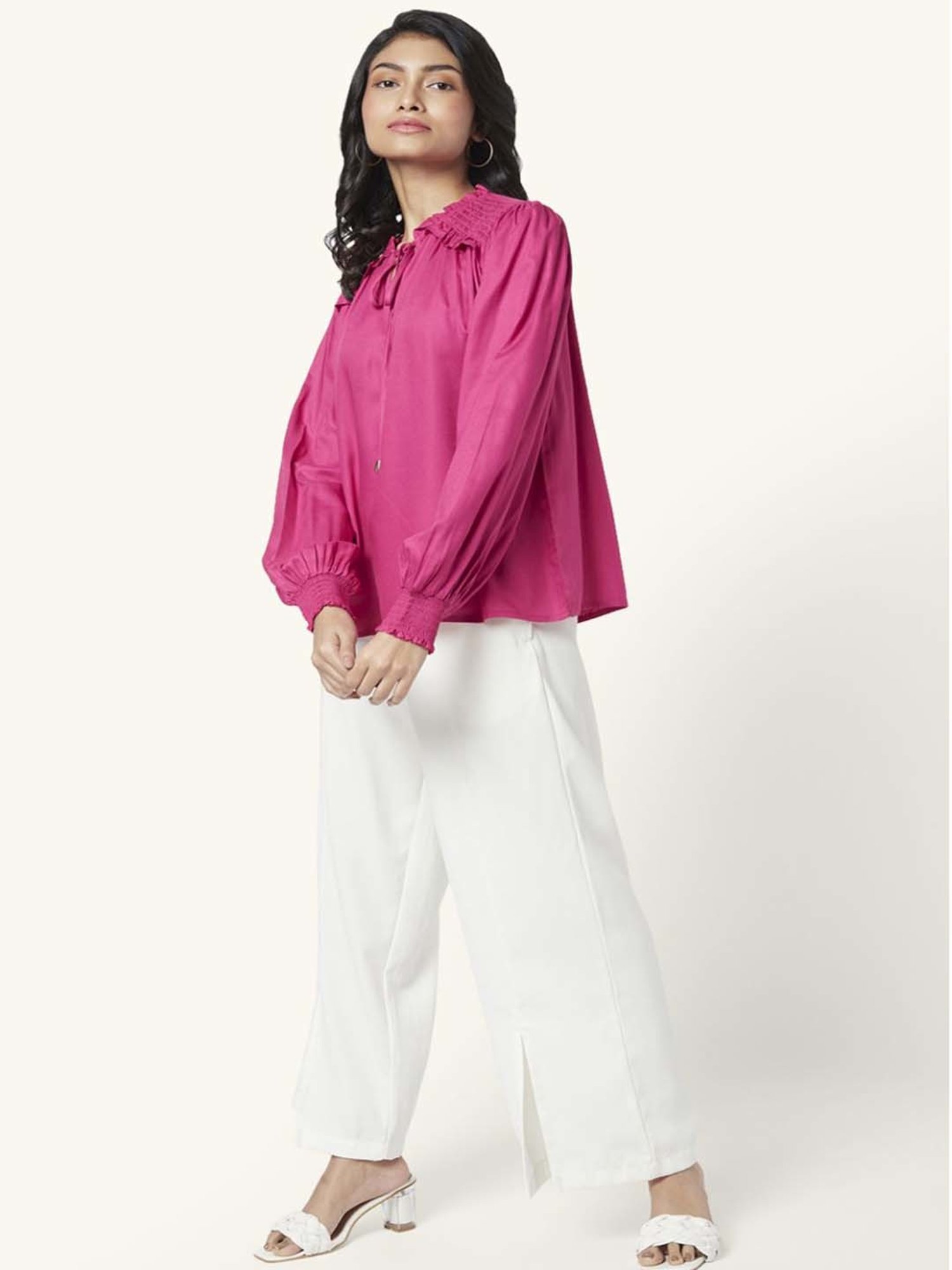 Buy Honey by Pantaloons Pink Regular Fit Top for Women Online @ Tata CLiQ