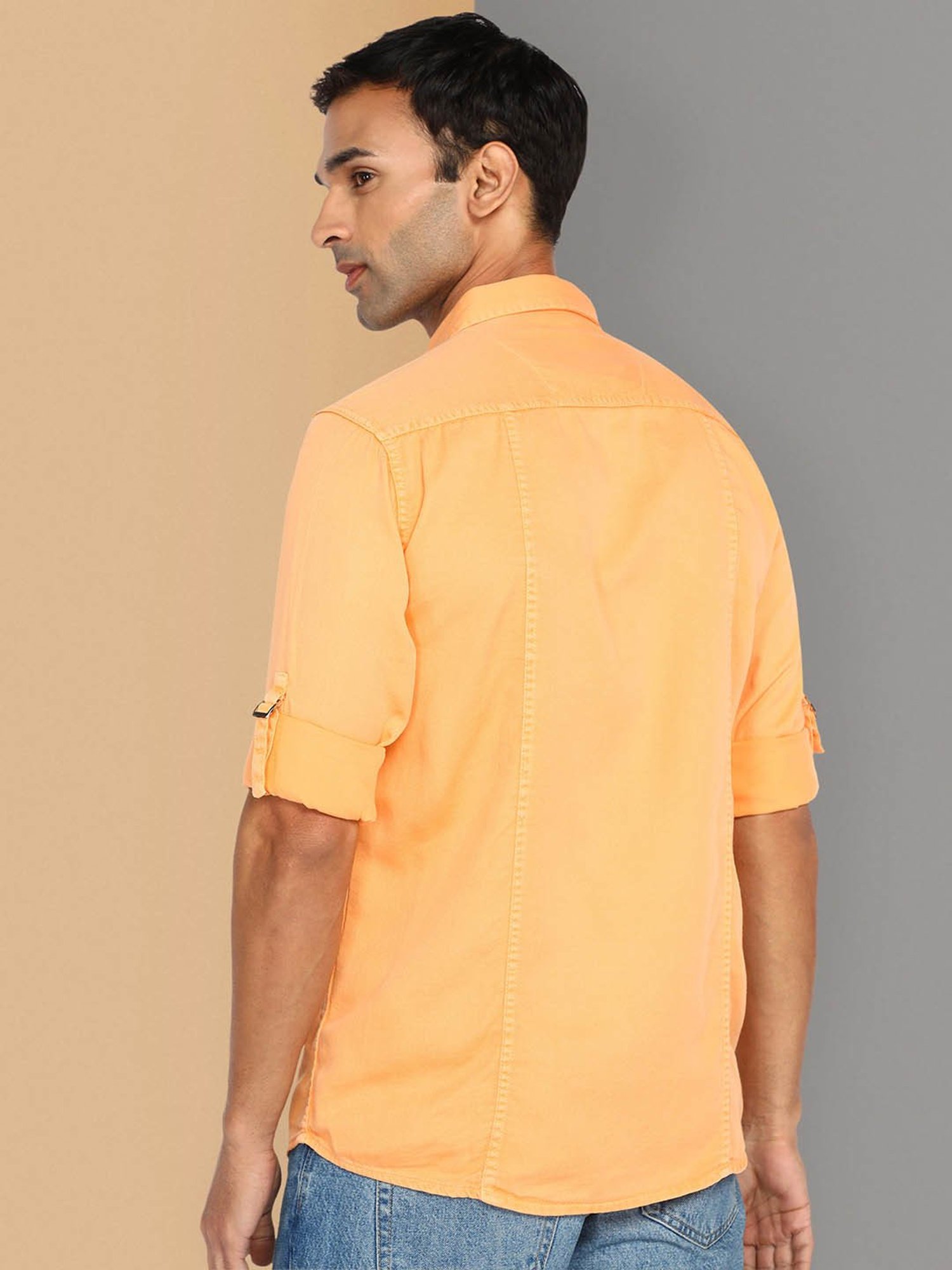 Buy Highlander Yellow Slim Fit Solid Casual Shirt for Men Online at Rs.465  - Ketch