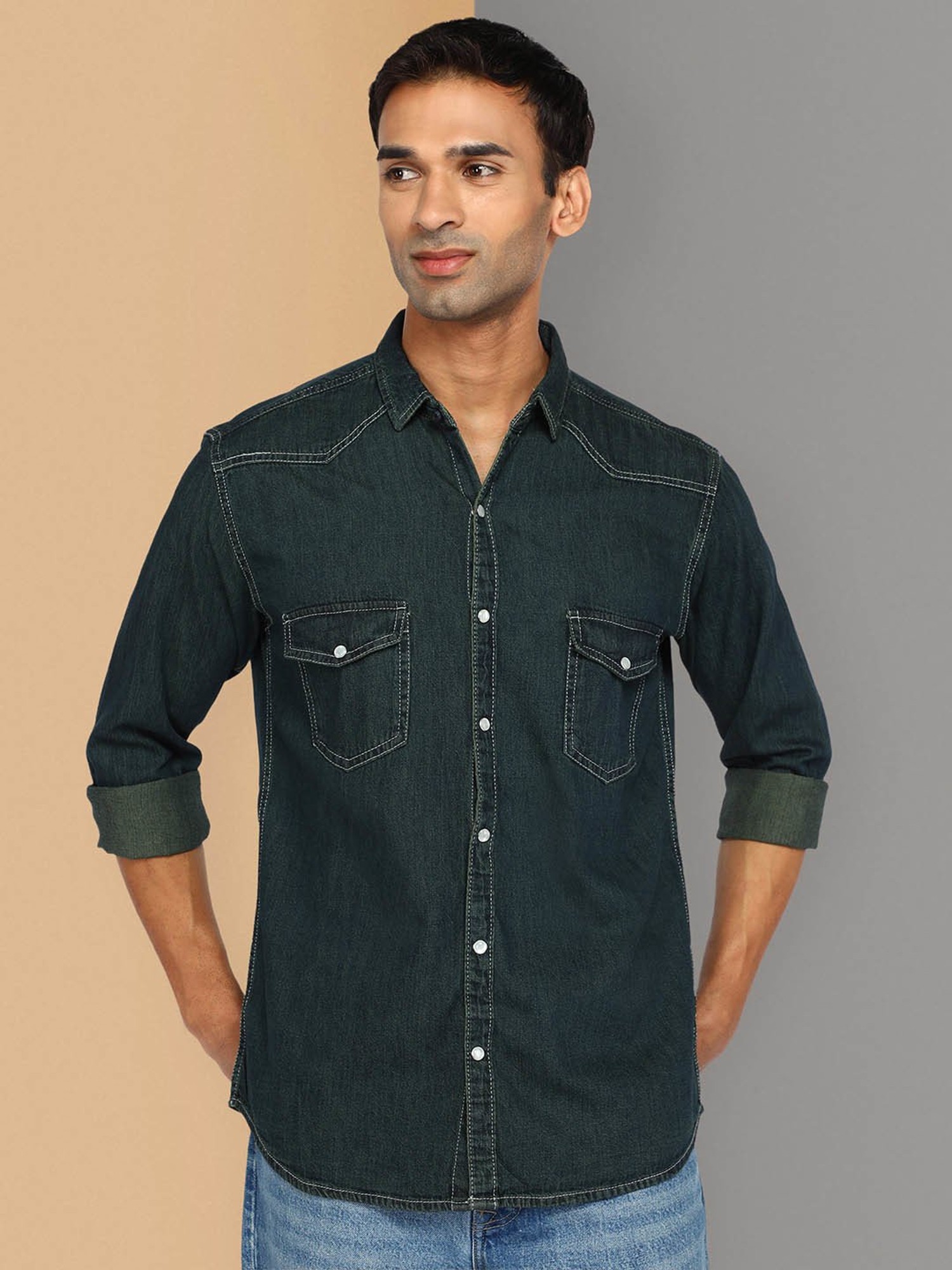 Buy Polo Ralph Lauren Blue Denim Shirt for Men Online | The Collective