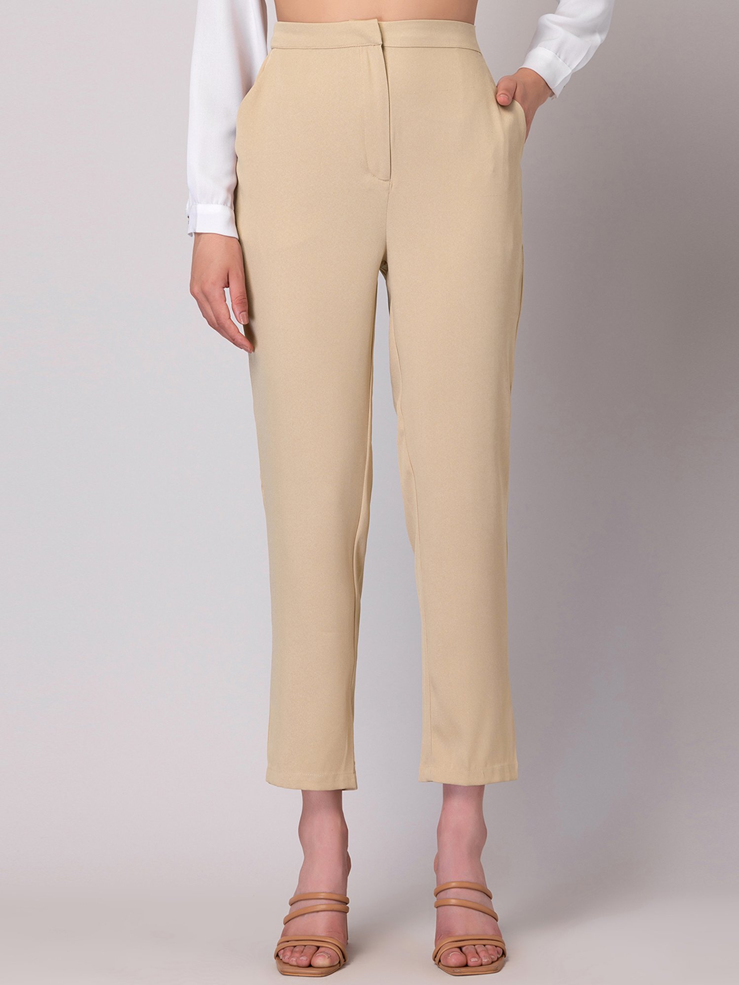 Lana - High Waisted Trousers - Sand – This is Unfolded