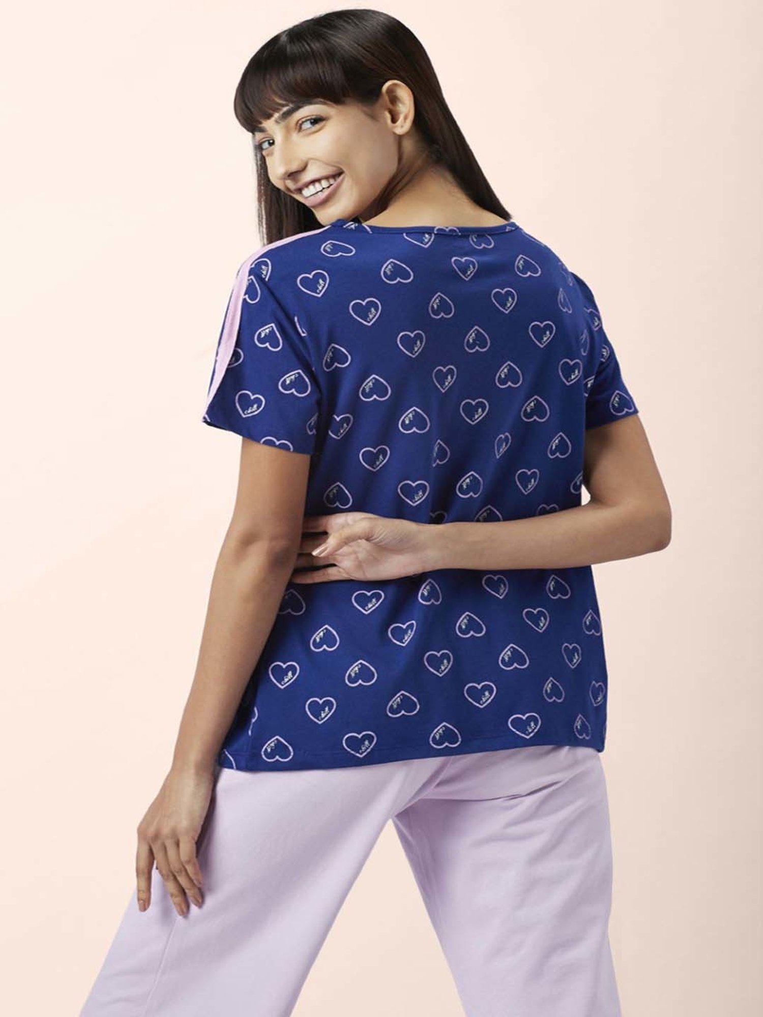 Dreamz by Pantaloons Blue Cotton Printed T-Shirt