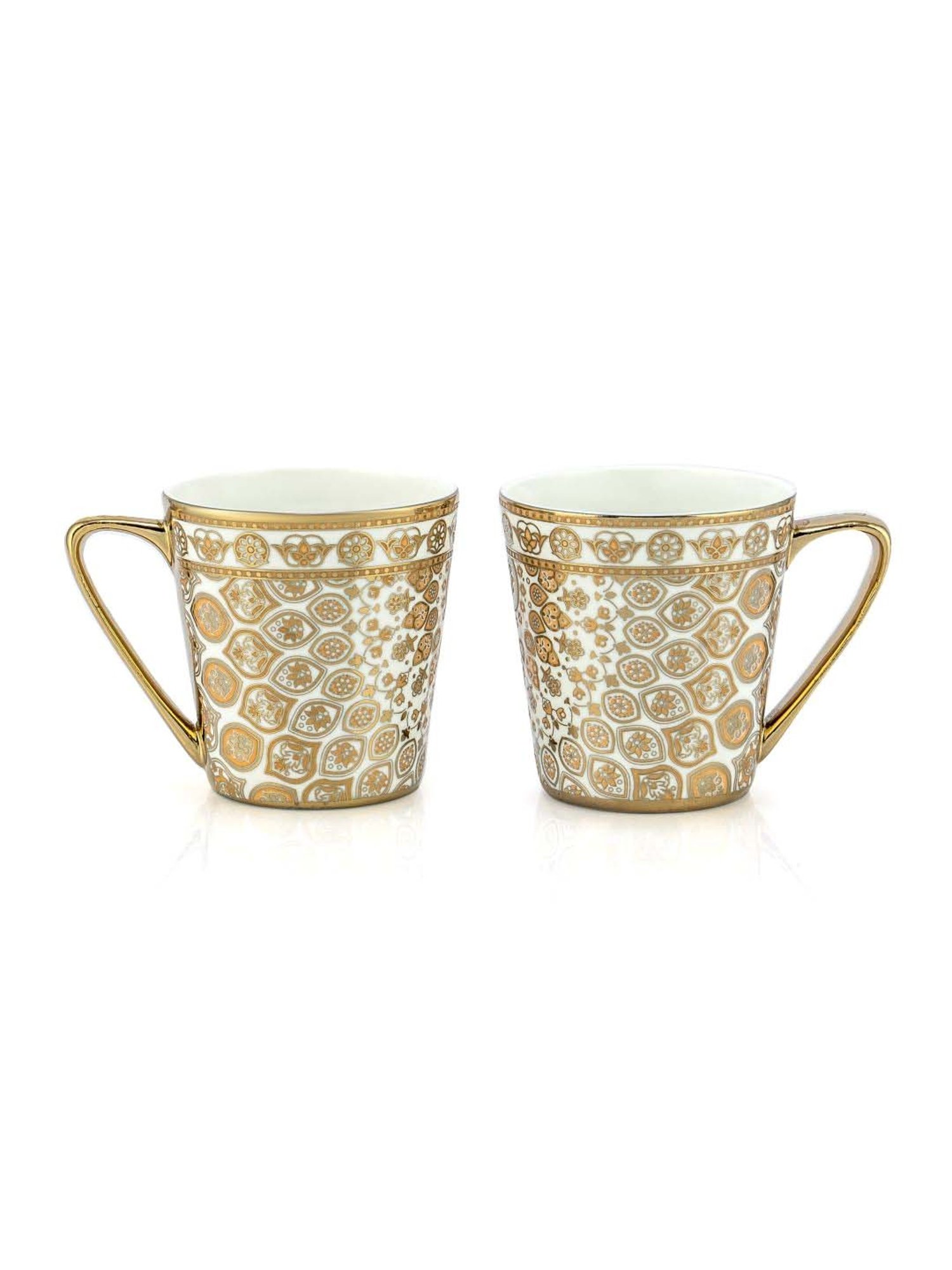 Buy Clay Craft Golden Ceramic Coffee Mug (0.18 L) - Set of 6 at