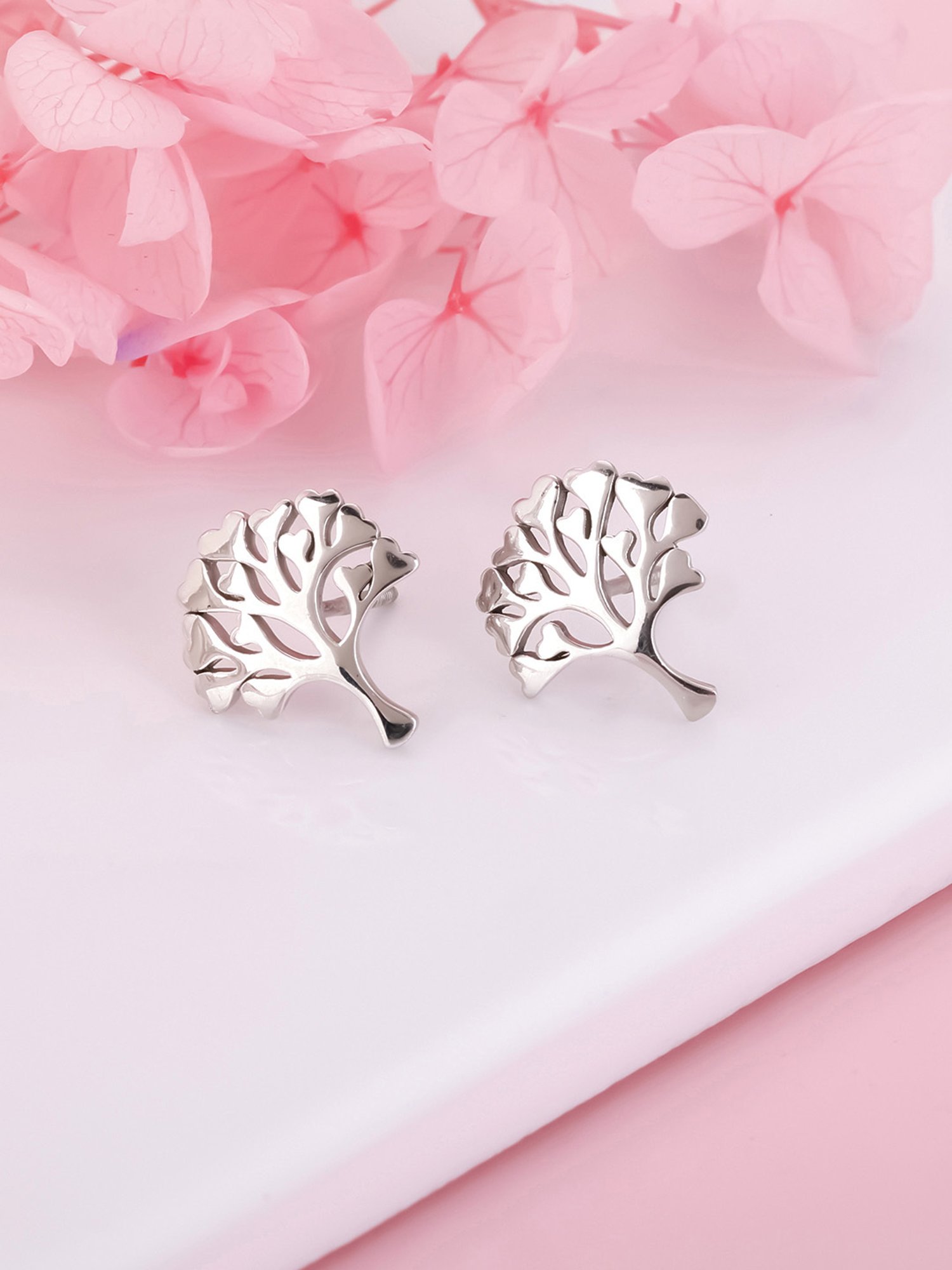 Buy Giva 925 Sterling Silver Leaf Earrings at Rs2398 online  Jewellery  online