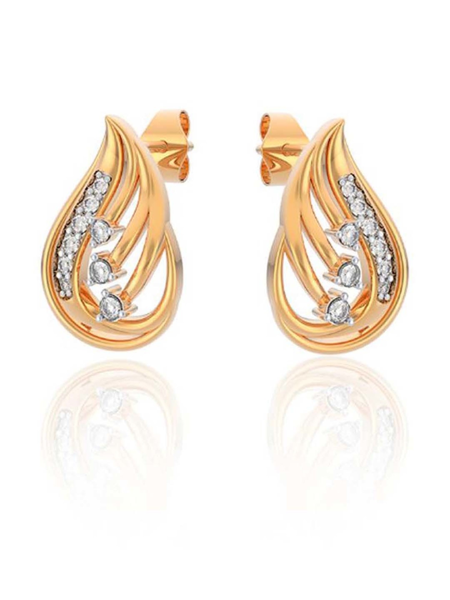 Buy PNG Jewellers 14k Sensational Swirl Diamond Stud Earrings Online At  Best Price @ Tata CLiQ