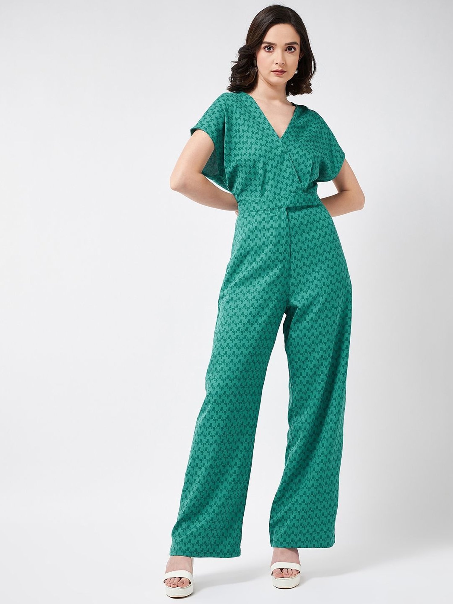 Buy Magre Green Printed Jumpsuit for Women Online @ Tata CLiQ