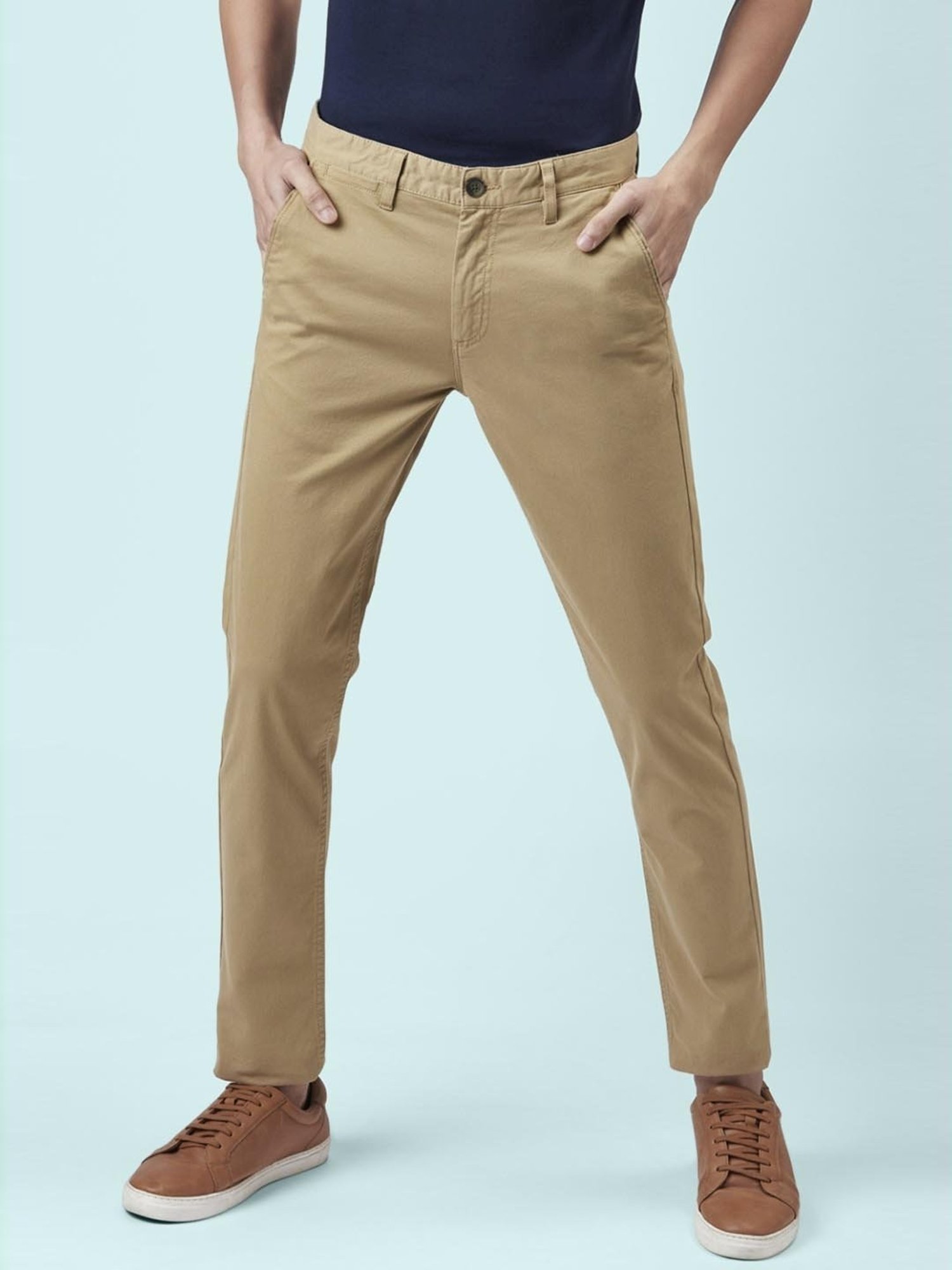 Buy TOBACCO Trousers & Pants for Men by Byford by Pantaloons Online |  Ajio.com