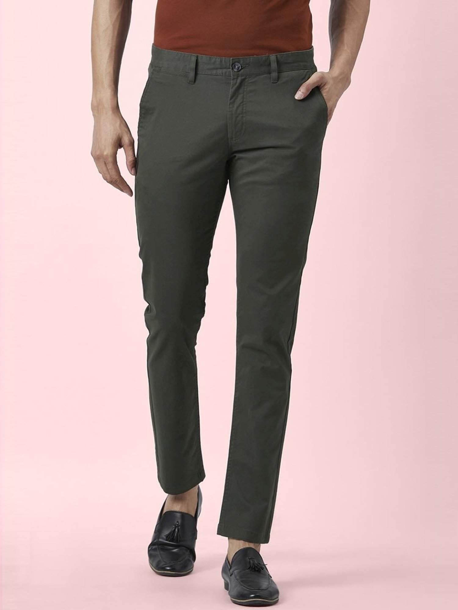 Byford By Pantaloons Grey Solid Regular Fit Chinos - Buy Byford By  Pantaloons Grey Solid Regular Fit Chinos online in India