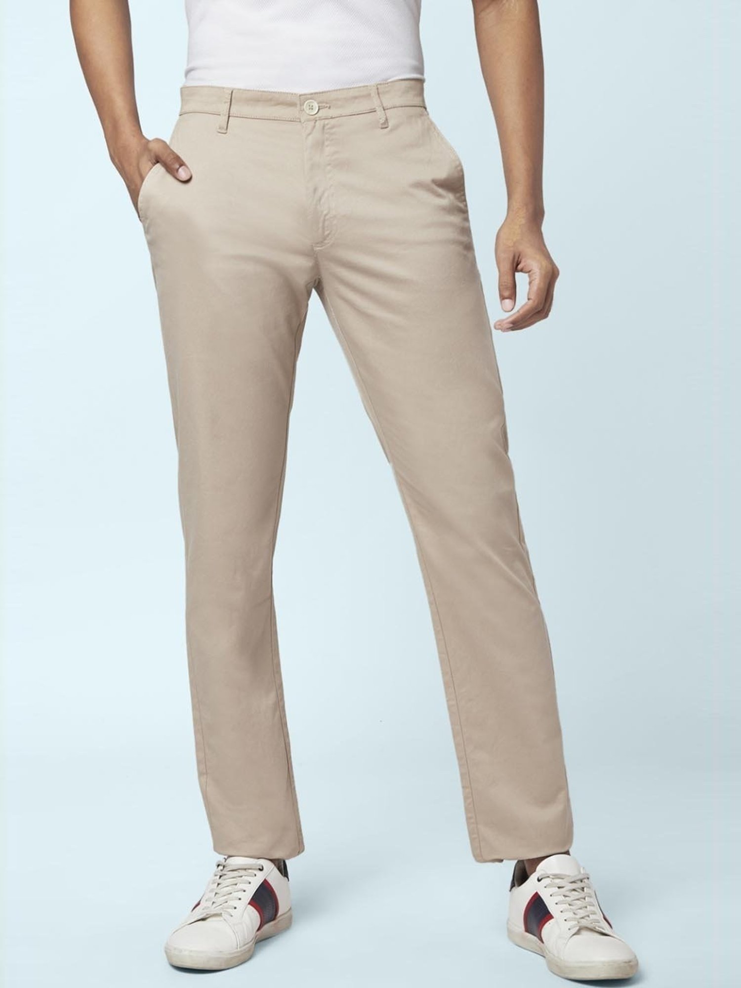 Byford by Pantaloons Charcoal Slim Fit Trousers