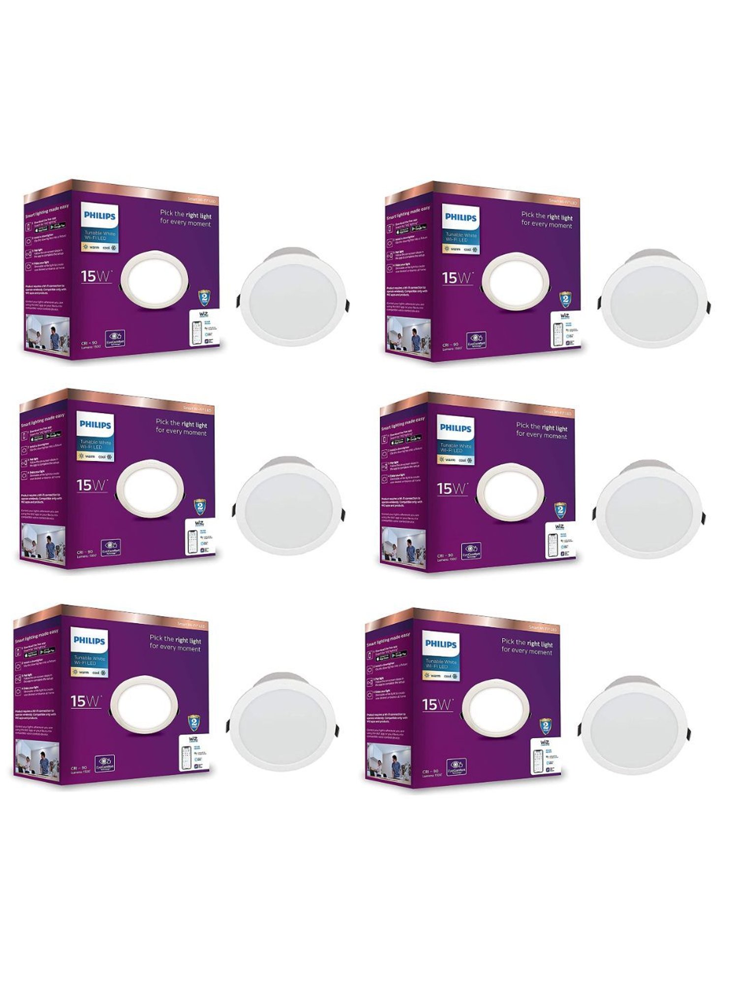 philips 10 watt smart wi fi led ceiling lamp downlighter