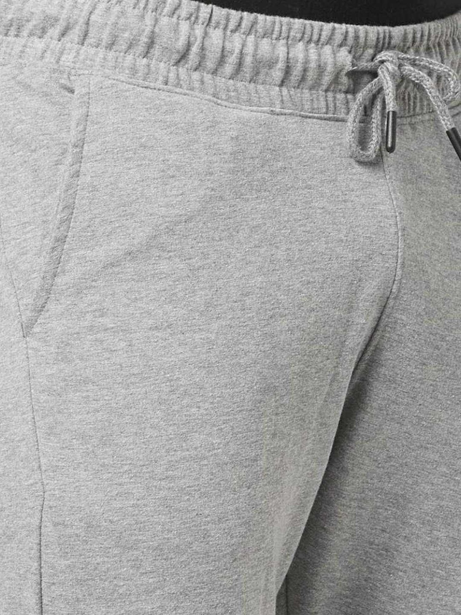 People by Pantaloons Grey Melange Slim Fit Printed Joggers