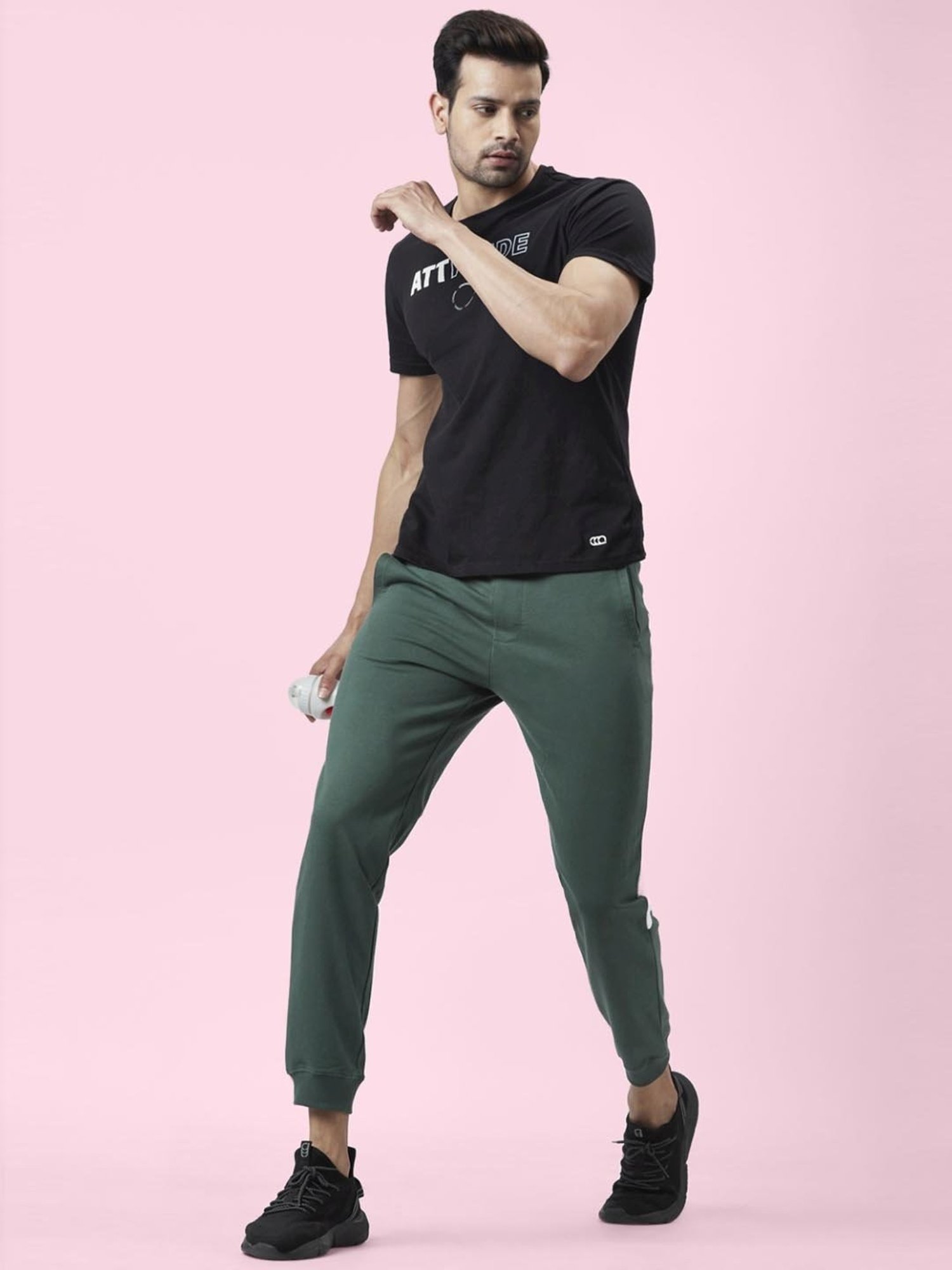 Buy Van Heusen Black Track Pants Online - 707479 | Van Heusen