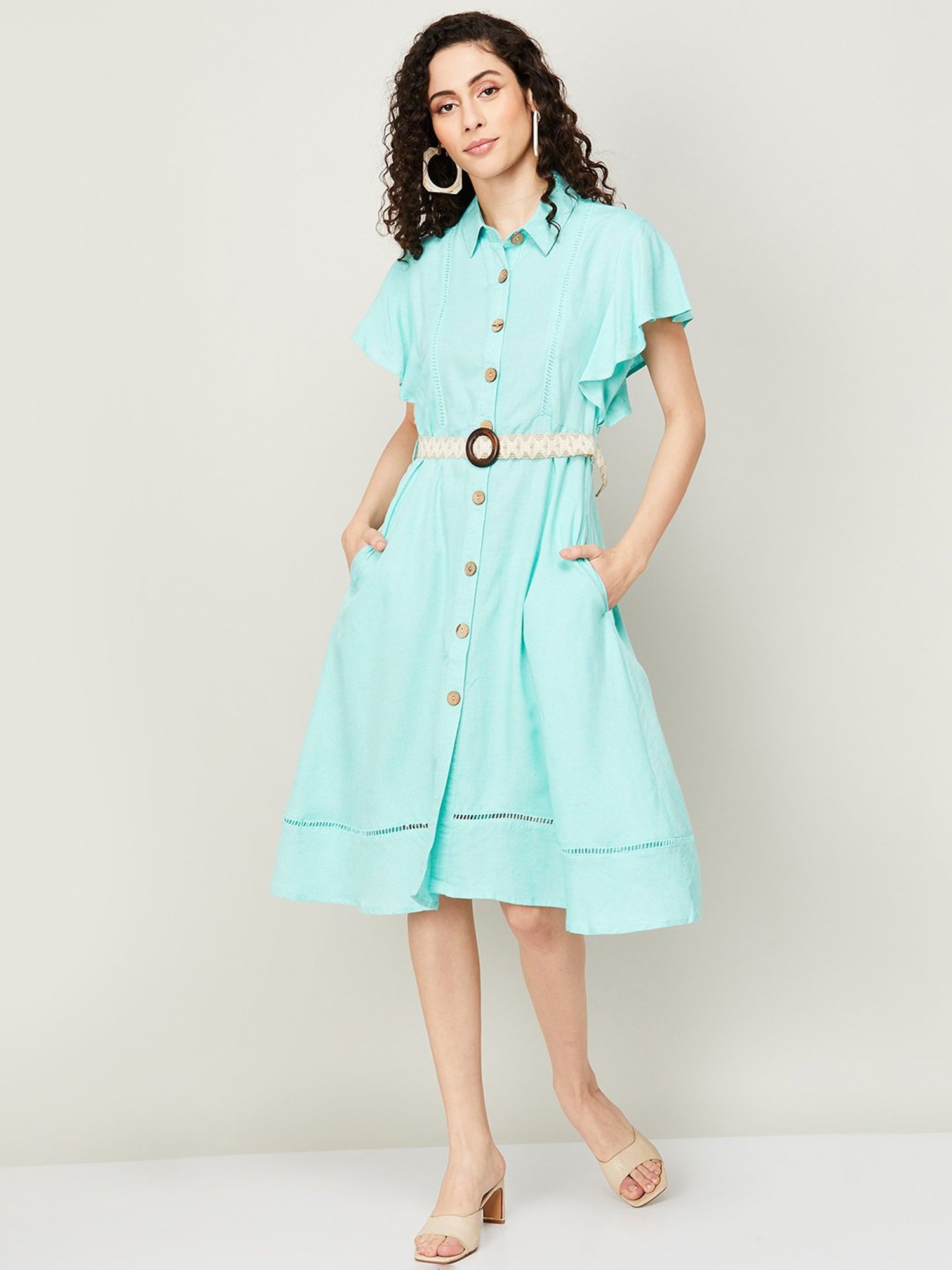 Mint green shirt outlet dress