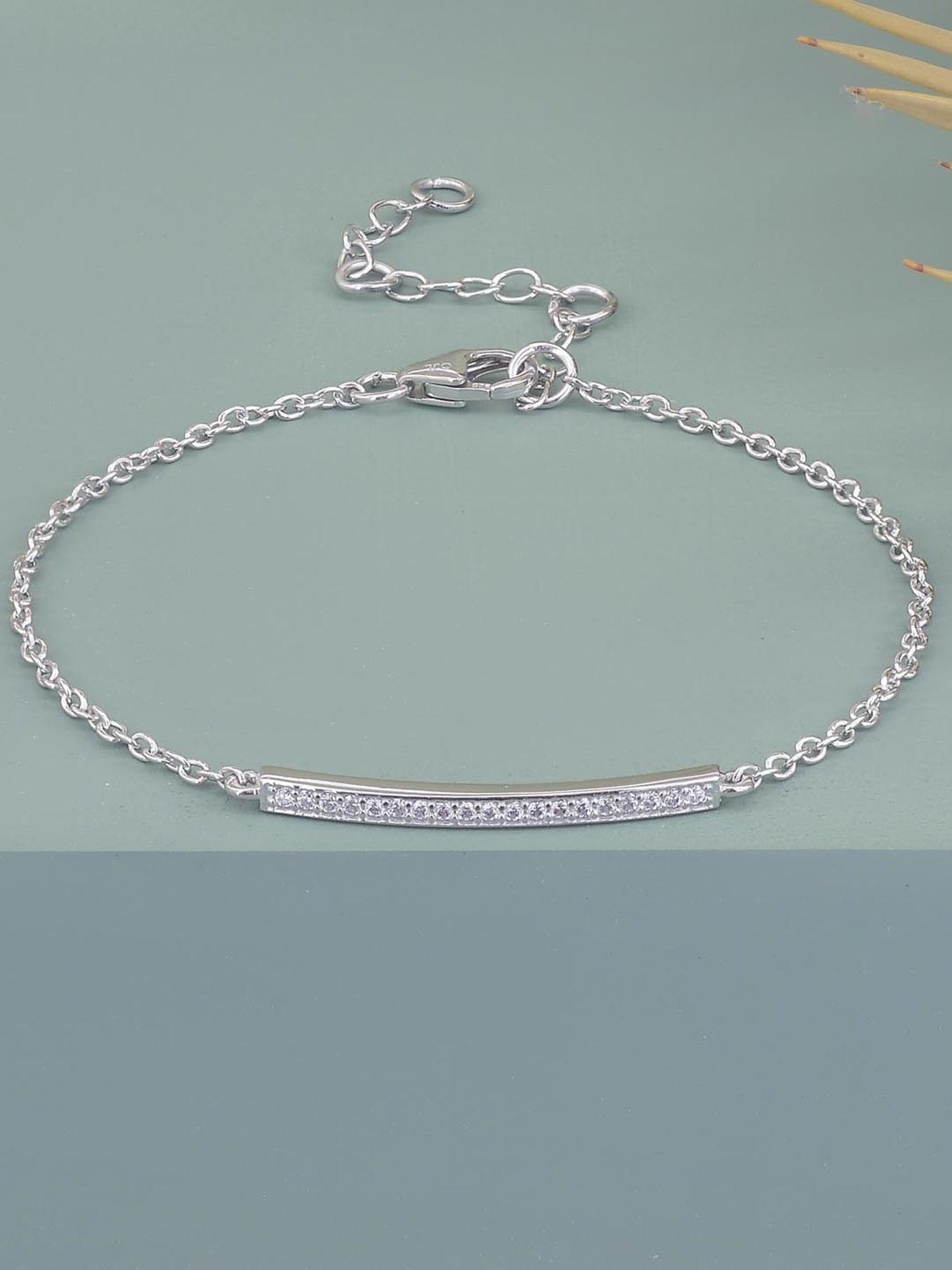 Buy quality 925 Sterling Silver CZ Diamond Bracelet MGA  BRS0328 in Amreli