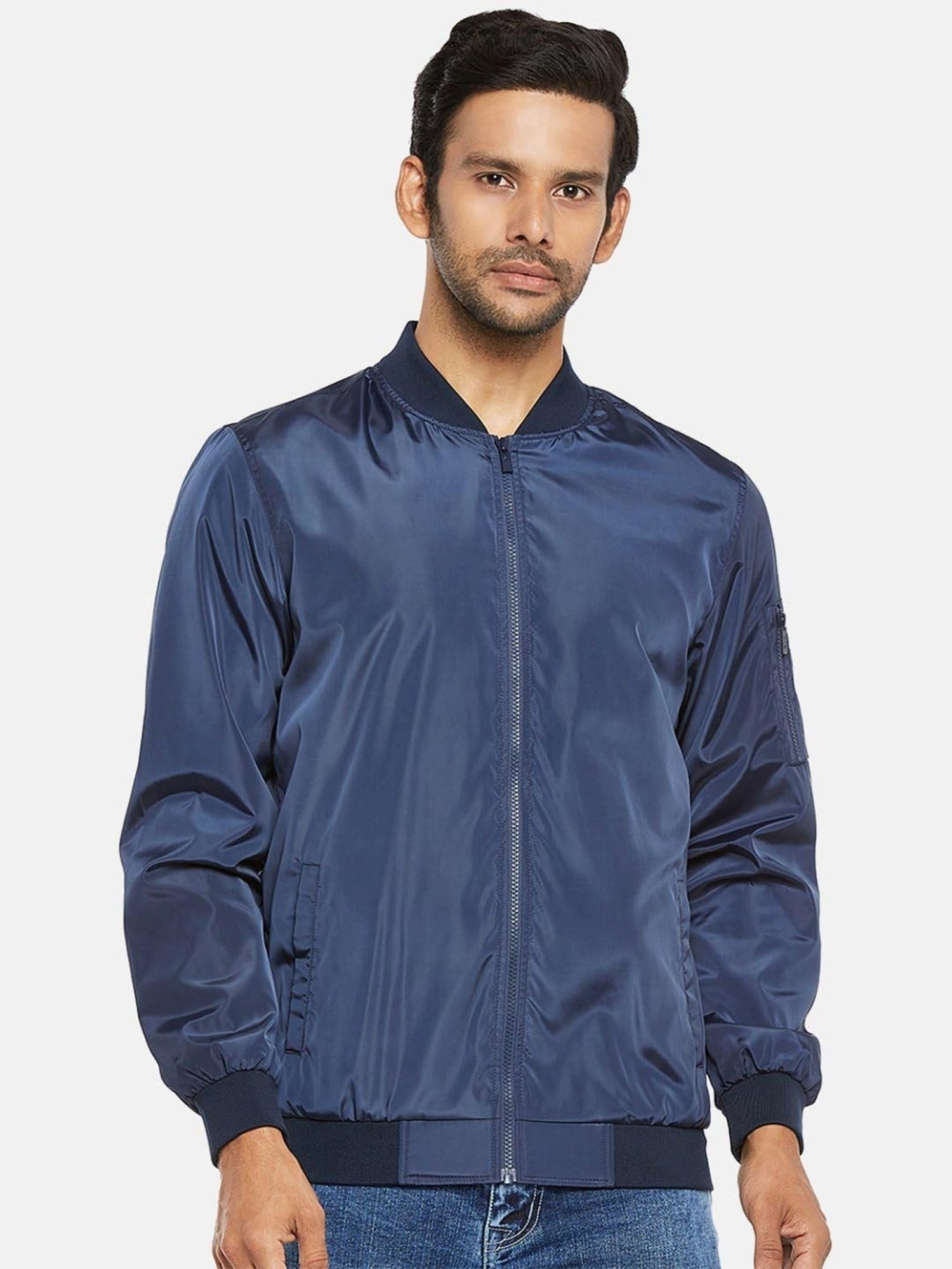 women bomber blouson jacket (navy blue) in Noida at best price by Pause  International - Justdial