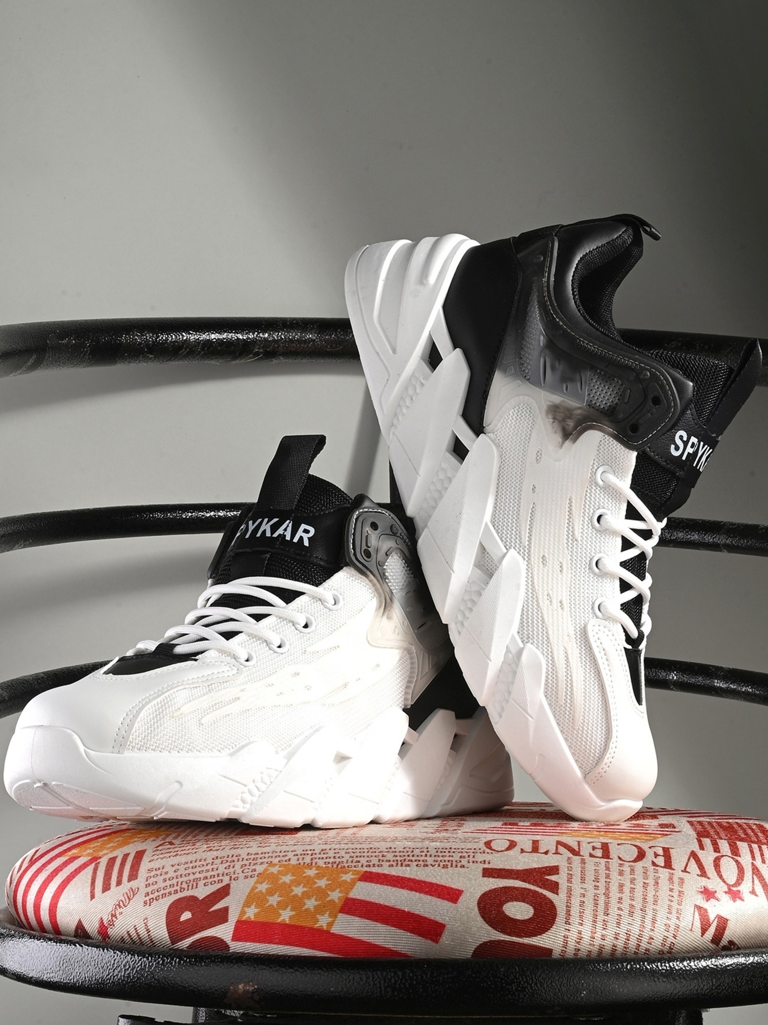 Magnus WhiteBlack Men Chunky Sneaker  Centro Shoes Online