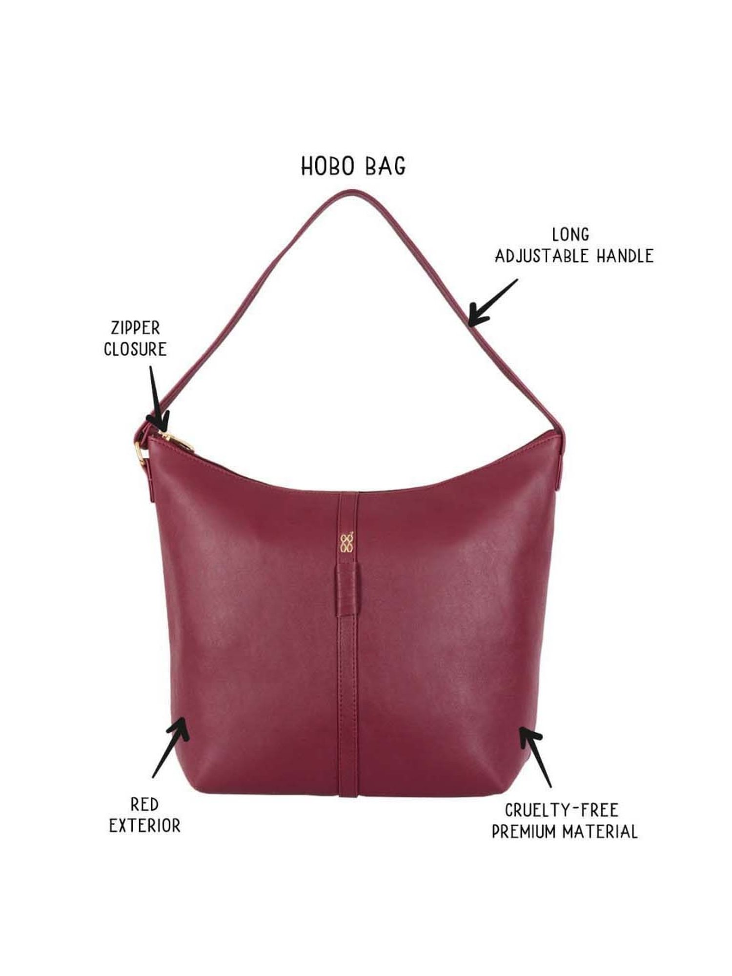 Buy Baggit Red Solid Large Hobo Shoulder Bag Online At Best Price @ Tata  CLiQ