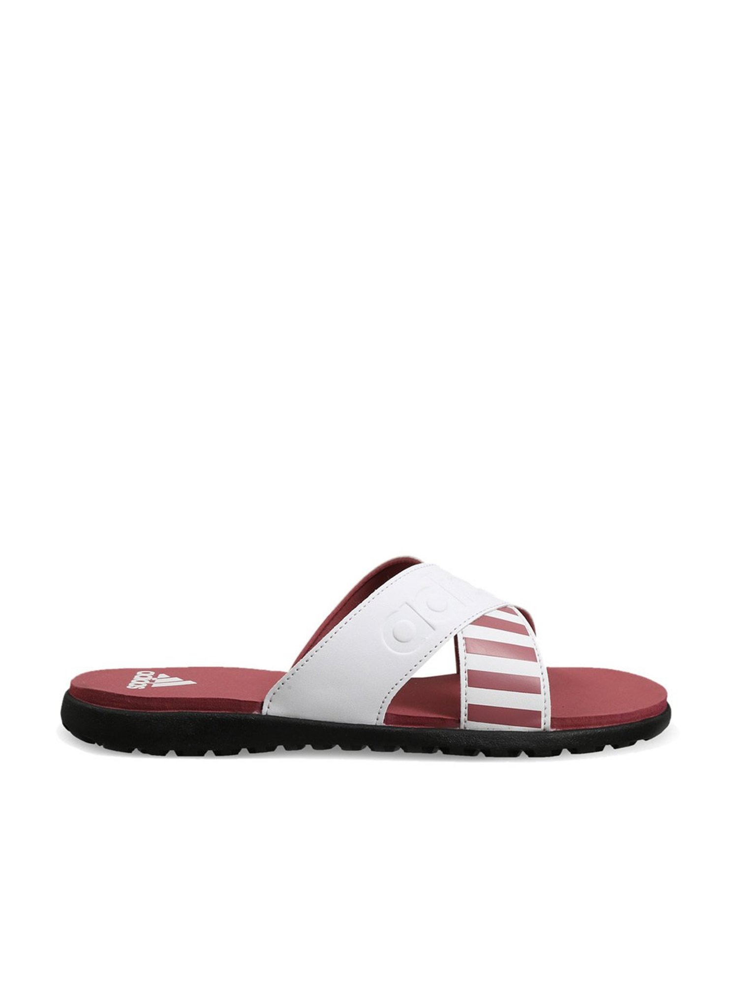 Buy Adidas Women s DISTINCTO White Cross Strap Sandals for Women