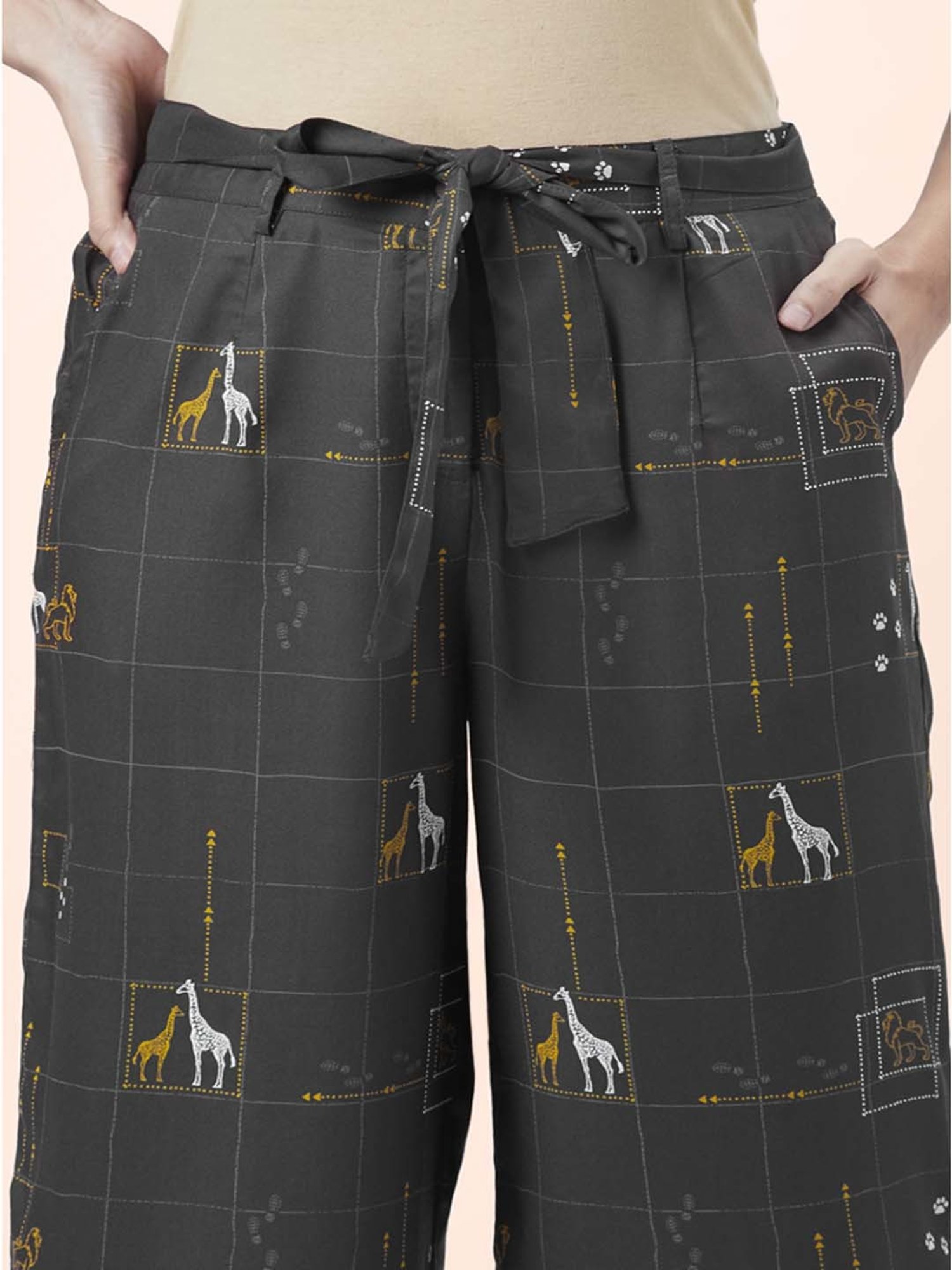 Grey Printed Culottes