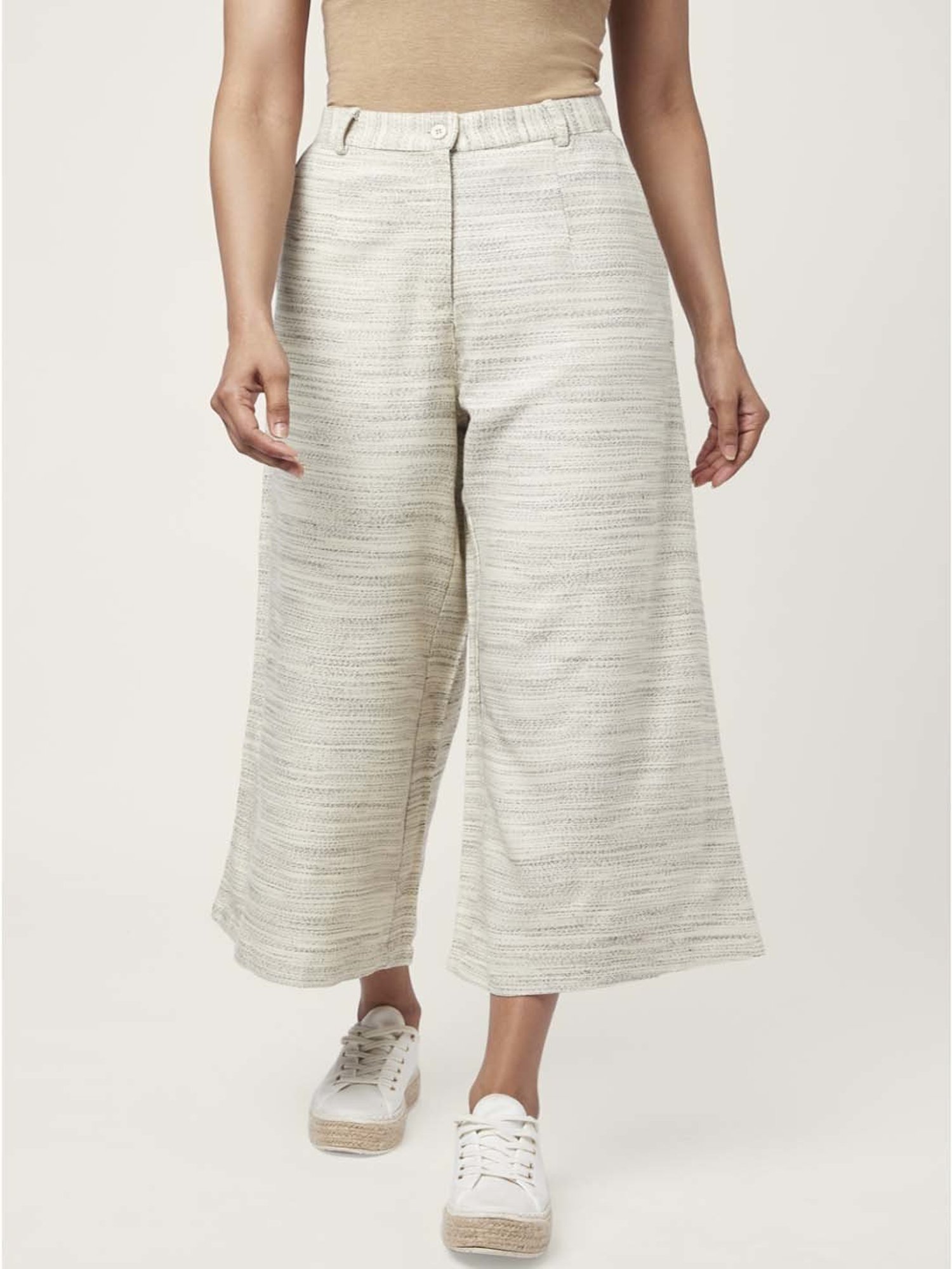 Off-White Mid Rise Culottes