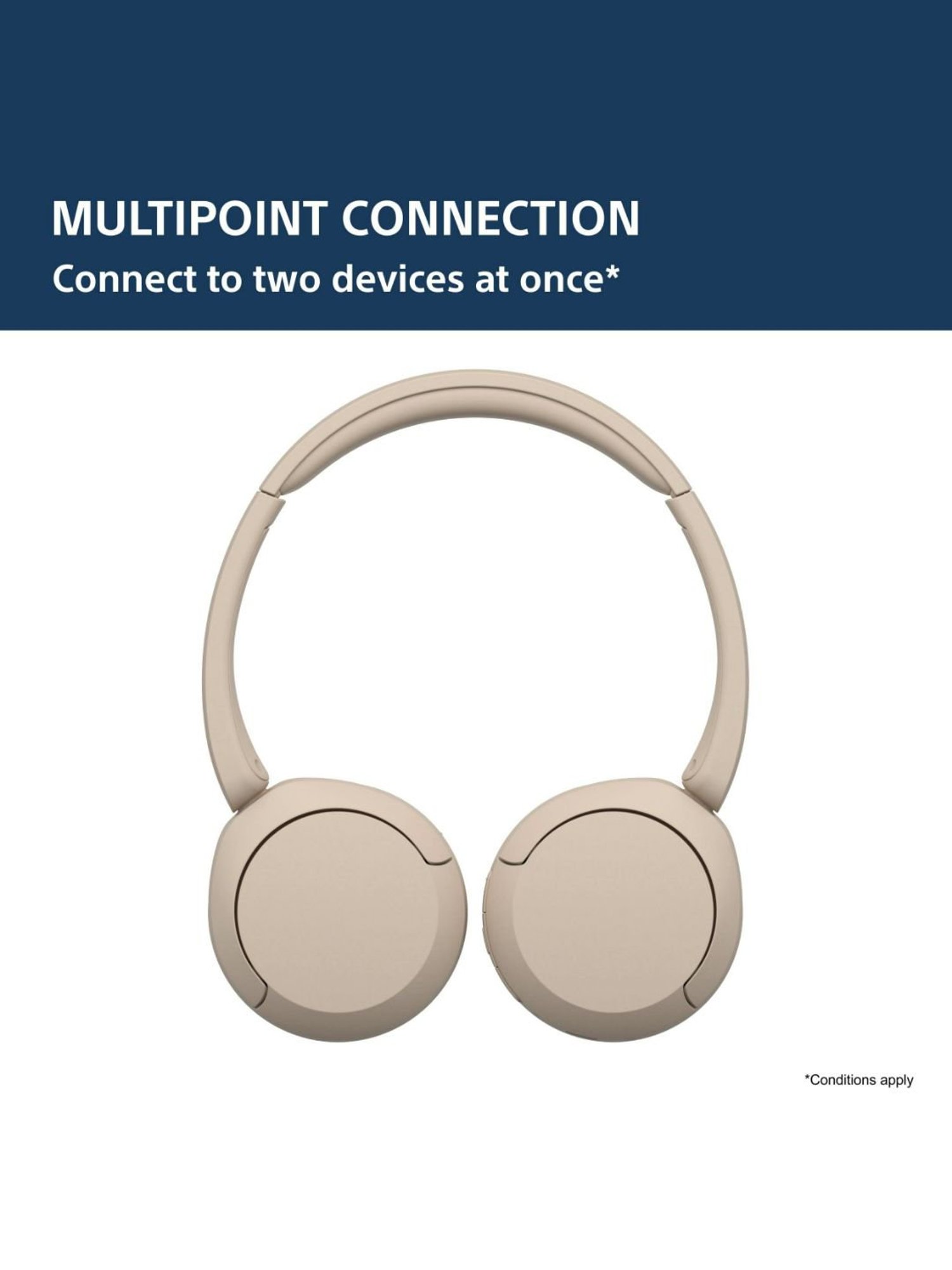 Buy Sony WH CH520 Bluetooth Headphones Beige Online At Best