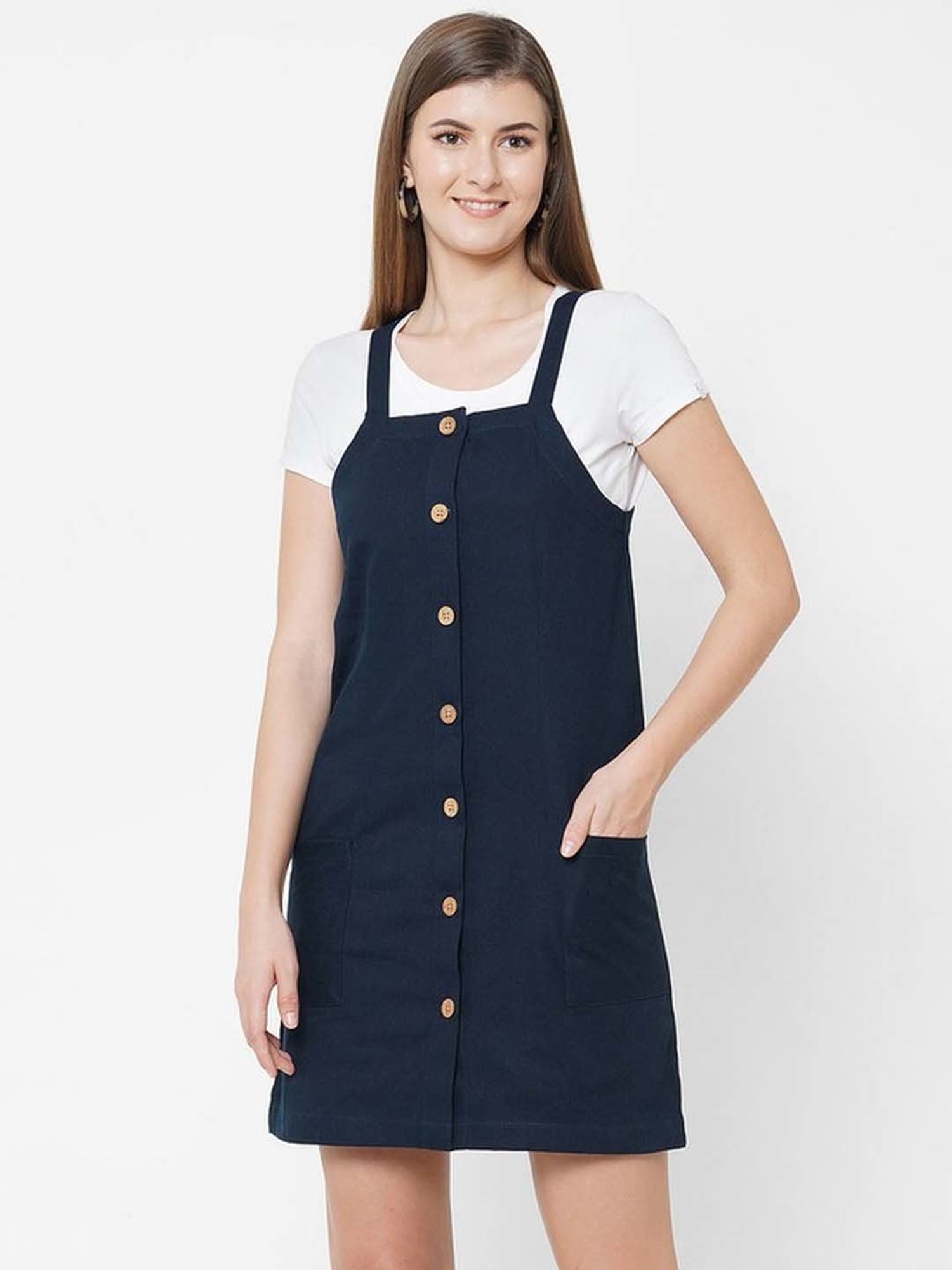Vintage Denim Pinafore Mini Dress in Mid Blue for Girls Age 13-14 / Women's  Size XXS A Line Short Cotton Strap Apron Dress NVS621 - Etsy