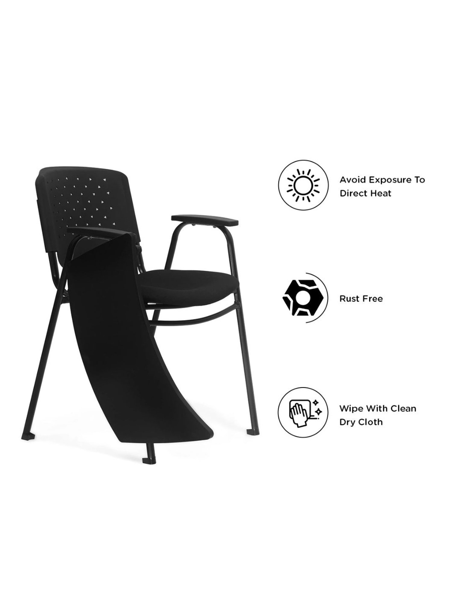 Nilkamal chair discount with writing pad