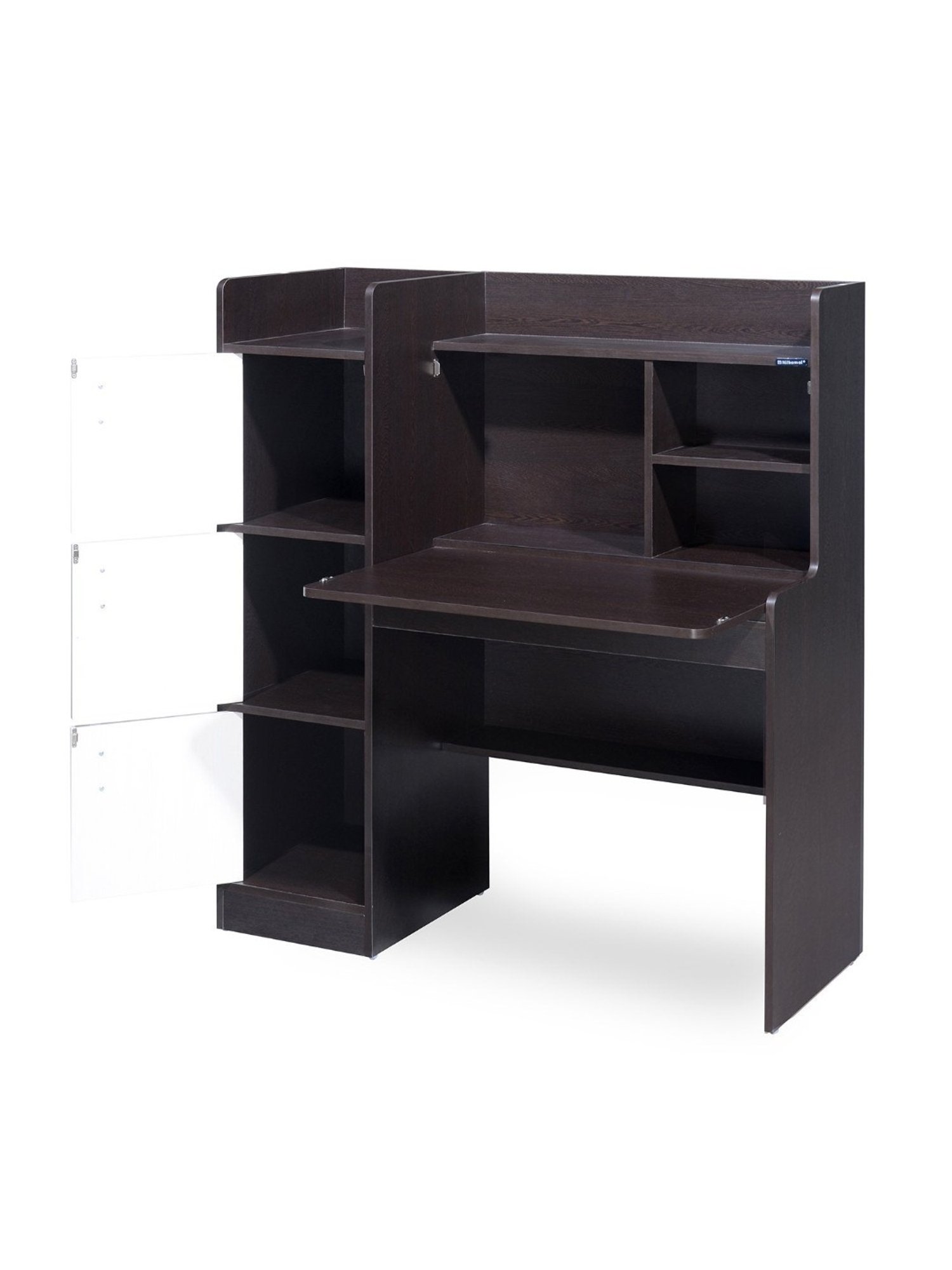 Buy Nilkamal Genius Black Office Table with 4 Shelves 3 Cabinet at Best Price Tata CLiQ