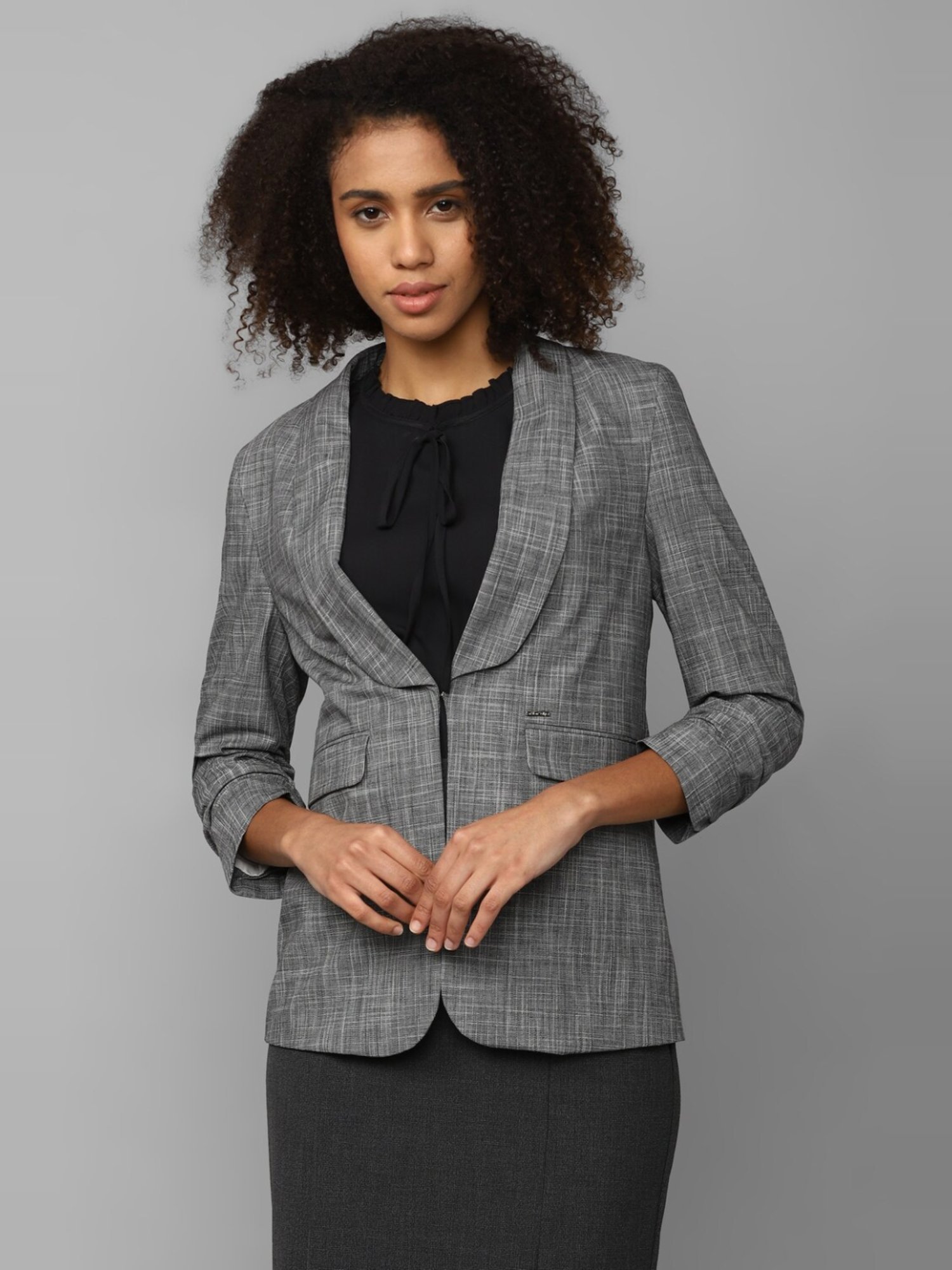 Bibiy. CHARLENE SAILOR JACKET グレー Buy Allen Solly Grey Chequered Blazer for Women Online @ Tata CLiQ