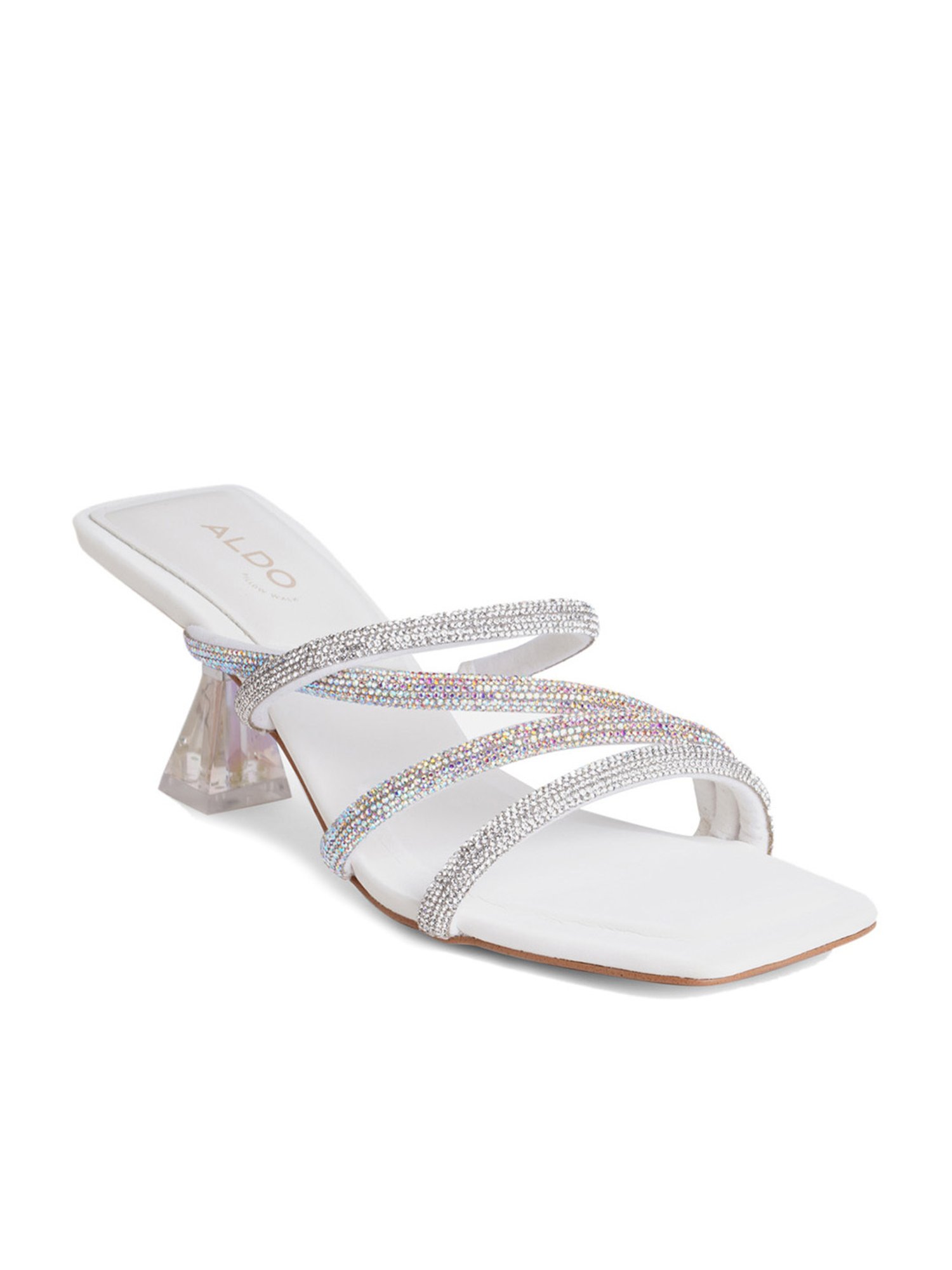 ALDO Posh : Platform High Heel Sandals in White Leather UK Size 7 (EUR 40)  – NEW | eBay