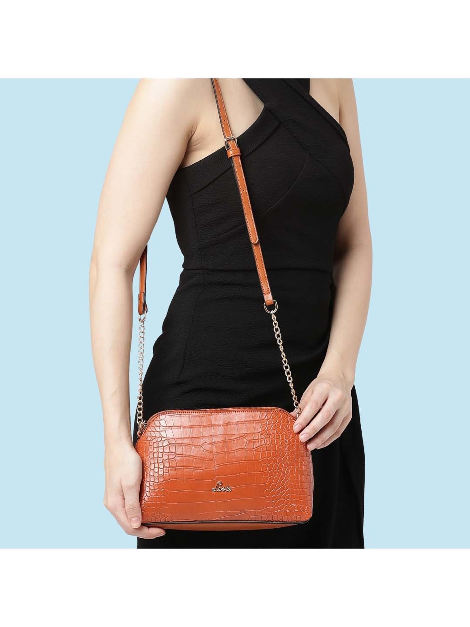 Buy Lavie Debossed Hemi Black Textured Small Cross Body Bag at Best Price @  Tata CLiQ