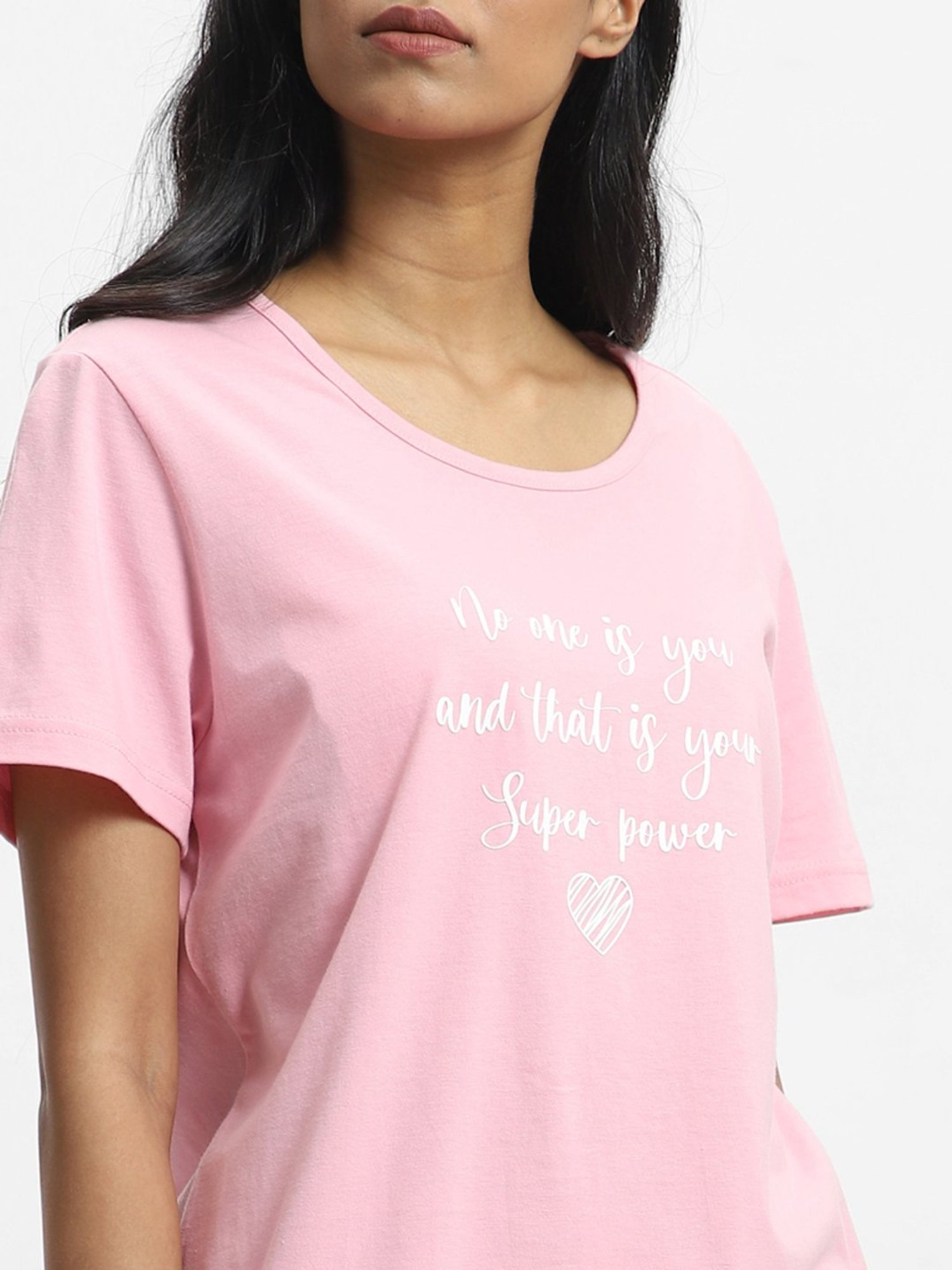 Wunderlove Sleepwear by Westside Candy Pink T-Shirt