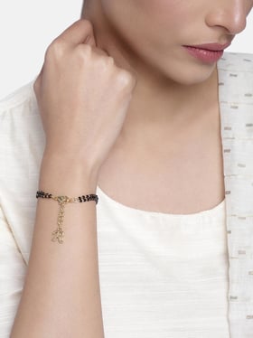 Mangalsutra bracelet with on sale alphabet