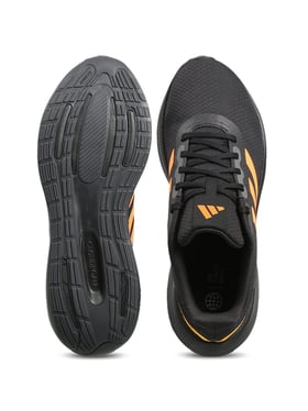 Men's solecourt boost tennis shoes core black and outlet flash orange