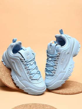 Buy Fila Women s DISRUPTOR II PREMIUM Sky Blue Sneakers for Women