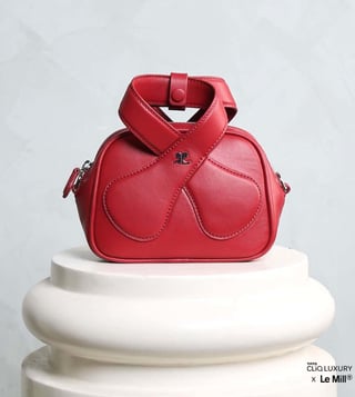 Loop Baguette Bag - Luxury Fashion Leather Red