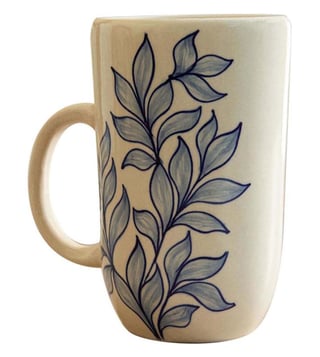 Buy Livada Blue Ceramic Painted Tall Mug Online - Ellementry