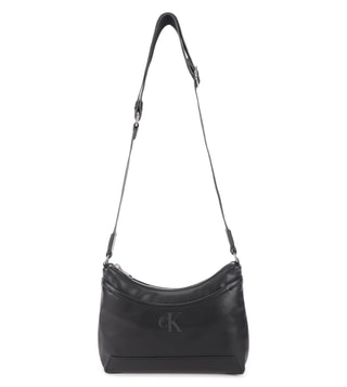 Calvin Klein Black Sleek Medium Hobo Bag