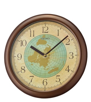 Seiko Brown Classic Round Full Figure Medium Analog Wall Clock