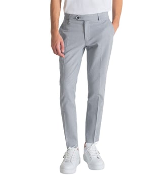 Buy Skinny Fit FlatFront Trousers Online at Best Prices in India  JioMart
