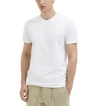 Buy Calvin Klein Jeans Bright White Regular Fit T-Shirts for Men Online @  Tata CLiQ Luxury