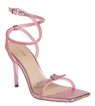 Strappy discount heels pink