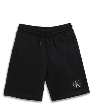 Maneuver prayer dynasty Calvin Klein Jeans Kids Black Logo Regular Fit Shorts