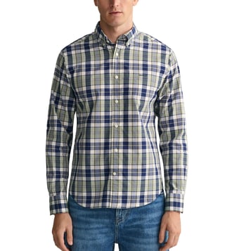 Buy Gant Multi Untucked Colorful Checked Regular Fit Shirt for Men