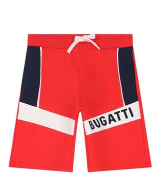 Buy Bugatti Kids Red Logo Fitted Shorts Online Tata CLiQ Luxury