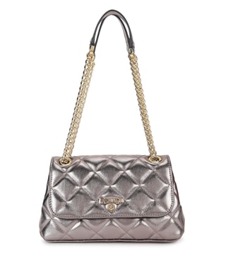Buy Pollini Silver Quilted Medium Shoulder Bag Online At Best Price @ Tata  CLiQ