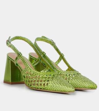 Green discount chunky heels