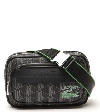 Lacoste Black 'the Blend' Monogram Messenger Bag for Men