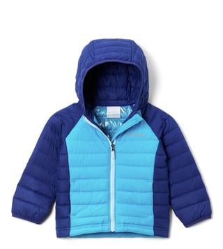 Columbia Youth Girls Blue Powder Lite Girls Hooded Jacket