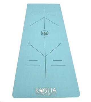 Natural Rubber Yoga Mat, Yoga Mat Position Line