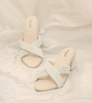 Mint green online sandal